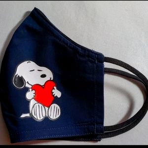 Custom snoopy valentines blue facemask